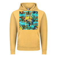 Vintage Mustard Lake Fish And Reeds With Leopard Seamless Pattern Bbs Vintage Hoodie - BundleAndBundleShop
