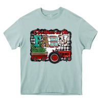 Arona christmas on the farm tractor buffalo plaid Heavy Core Tee - Jasminsmagicworld