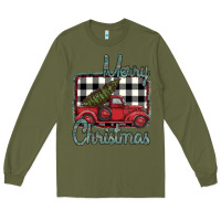 Army Green Merry Christmas Truck Long Sleeve Tee - Bettercallsaul
