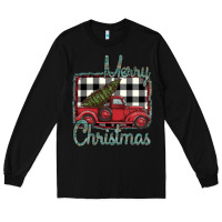 Black Merry Christmas Truck Long Sleeve Tee - Bettercallsaul