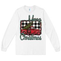 White Merry Christmas Truck Long Sleeve Tee - Bettercallsaul