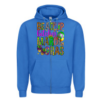 True Royal Bead up bitches it's Mardi Gras Zipper Hoodie - HowdyJamesFarm