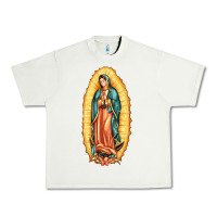 Pistachio our lady of guadalupe Urban Heavy Tee - LillyAllenDesigns