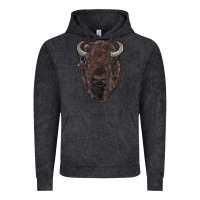 Vintage Black american bison Vintage Hoodie - RanaPortraitStore