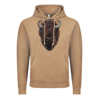Vintage Coffee american bison Vintage Hoodie - RanaPortraitStore