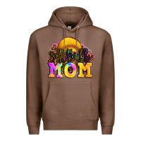 Chestnut softball mom Premium Hoodie - OliviaCreatesArt