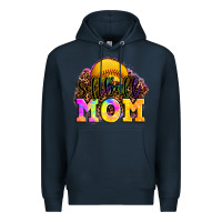 Navy softball mom Premium Hoodie - OliviaCreatesArt