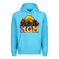 Ocean Blue softball mom Premium Hoodie - OliviaCreatesArt