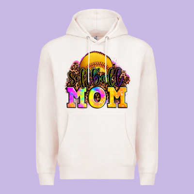 Softball Mom Premium Hoodie Designed By Oliviacreatesart
