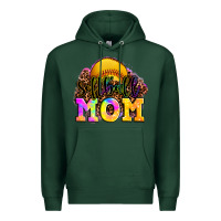 Sports Green softball mom Premium Hoodie - OliviaCreatesArt