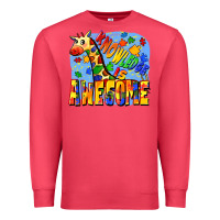 Cardinal Knowledge is awesome Autism giraffe Premium Sweatshirt - FaDigitalArtStudio