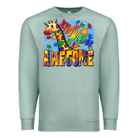 Seafoam Knowledge is awesome Autism giraffe Premium Sweatshirt - FaDigitalArtStudio