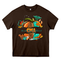 Chocolate Brown cma pumpkin nurse Heavy Core Tee - NancyCooperArtShop