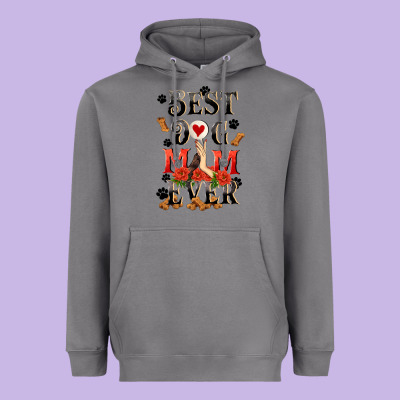 Best Dog Mom Ever Mother's Day Heavyweight Hoodie Designed By Fadigitalartstudio