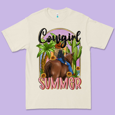 Cowgirl Summer Premium Tee Designed By Maliassmallbusiness