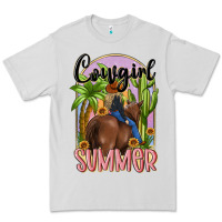 Dove Grey cowgirl summer Premium Tee - MaliasSmallBusiness