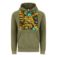 Vintage Olive Leopard Digital Camera And Sunflowers With Camouflage Seamless Pattern Vintage Hoodie - BundleAndBundleShop