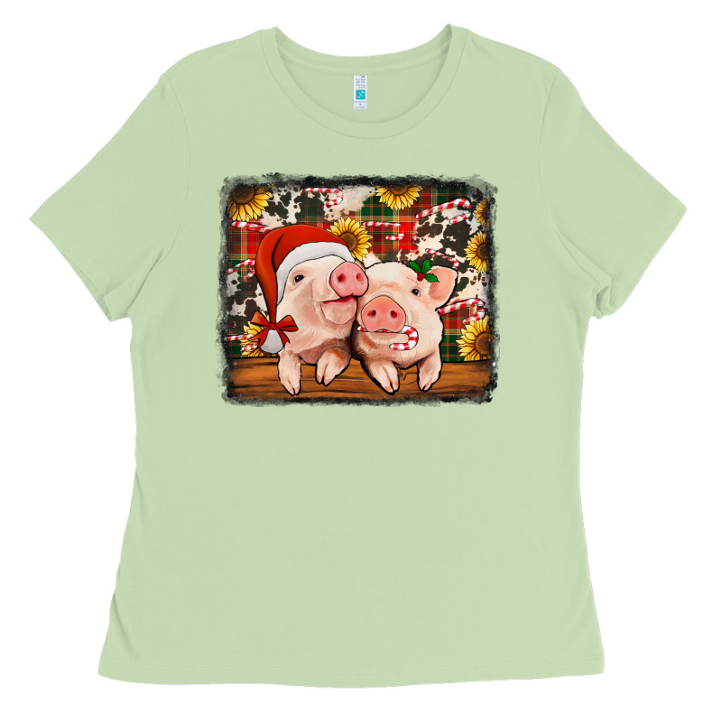 Christmas Pigs Ladies Tee by Jasminsmagicworld | Teevron