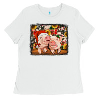 White christmas pigs Ladies Tee - Jasminsmagicworld