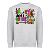 Heather Grey I'm Spooky and I Gnome It Heavyweight Sweatshirt - texasbilliewilder