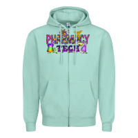Seafoam Pharmacy Tech Zipper Hoodie - HowdyJamesFarm