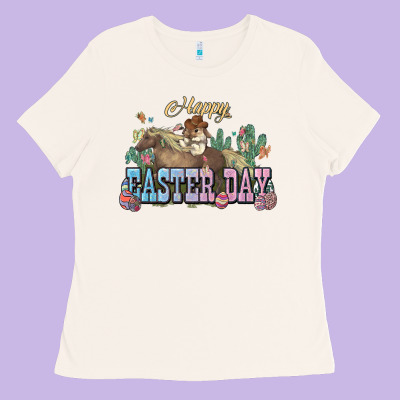 Happy Easter Day Rodeo Ladies Tee Designed By Nancycooperartshop