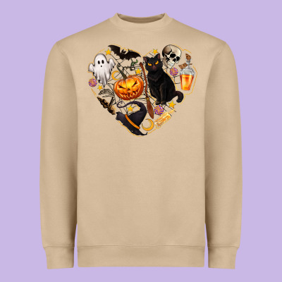 Halloween Heart Heavyweight Sweatshirt Designed By Texasbilliewilder
