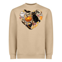 Mushroom Halloween Heart Heavyweight Sweatshirt - texasbilliewilder