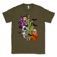 Army Green halloween cows Classic Tee - LillyAllenDesigns