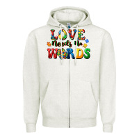 Love Needs No Words Zipper Hoodie | Teevron