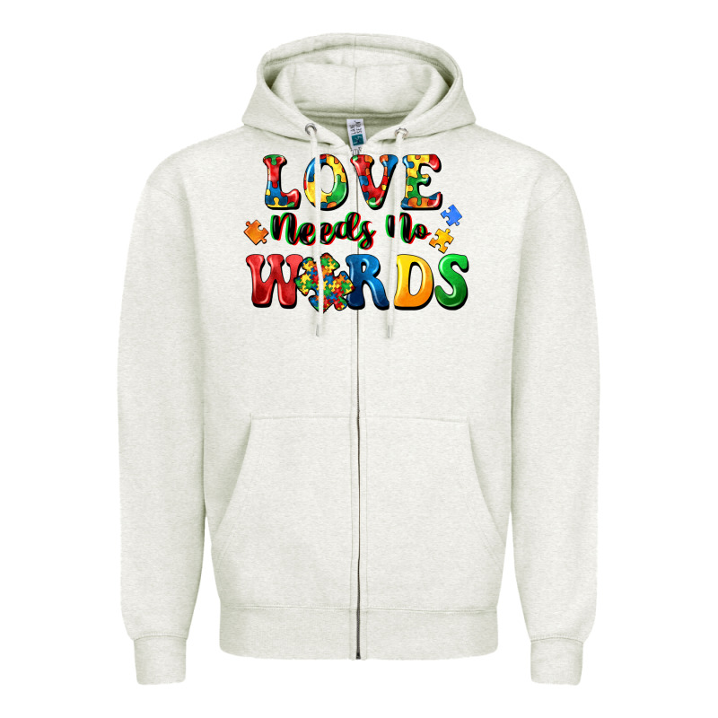 Love Needs No Words Zipper Hoodie by CowGirlArtShop | Teevron