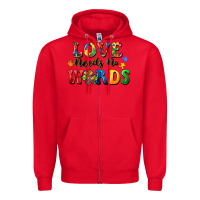 Red Love needs no words Zipper Hoodie - CowGirlArtShop