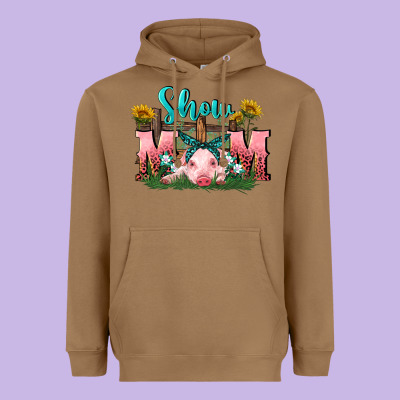 Show Mom Pig Mother's Day Heavyweight Hoodie Designed By Fadigitalartstudio