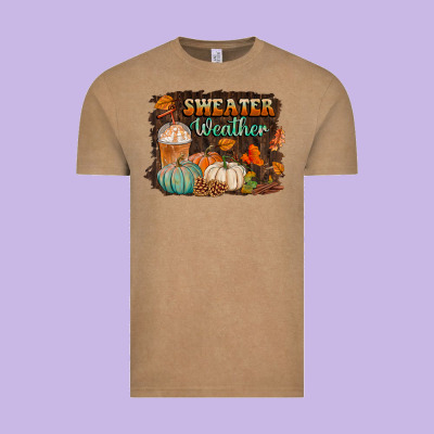 Sweater Weather Vintage Tee Designed By Bundleandbundleshop