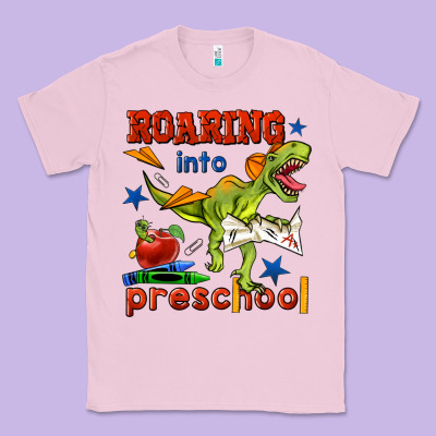 Roaring Into Preschool Classic Tee Designed By Bundleandbundleshop