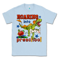 Dusty Blue roaring into preschool Classic Tee - BundleAndBundleShop
