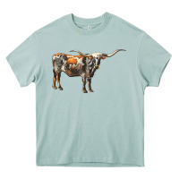 Arona Texas Longhorn Cow Heavy Core Tee - LillyAllenDesigns