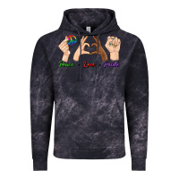 Cloud Black Peace Love Pride Vintage Hoodie - BundleAndBundleShop