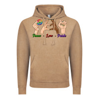 Vintage Coffee Peace Love Pride Vintage Hoodie - BundleAndBundleShop