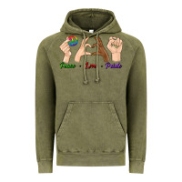 Vintage Olive Peace Love Pride Vintage Hoodie - BundleAndBundleShop