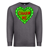 Charcoal Heather valentine's day hearts Premium Sweatshirt - FaDigitalArtStudio