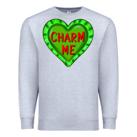 Heather Grey valentine's day hearts Premium Sweatshirt - FaDigitalArtStudio