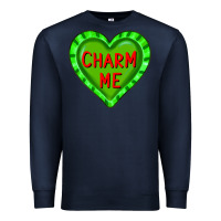 Navy valentine's day hearts Premium Sweatshirt - FaDigitalArtStudio