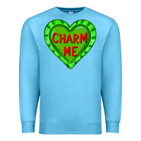 Ocean Blue valentine's day hearts Premium Sweatshirt - FaDigitalArtStudio
