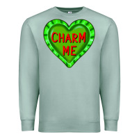 Seafoam valentine's day hearts Premium Sweatshirt - FaDigitalArtStudio
