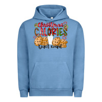 Pigment Pebble Blue christmas calories dont count Urban Hoodie - CowhideDigitalArt