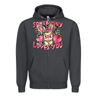 Smoke Somebunny loves you Easter Day Zipper Hoodie - CowGirlArtShop