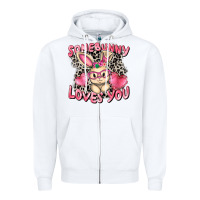 White Somebunny loves you Easter Day Zipper Hoodie - CowGirlArtShop