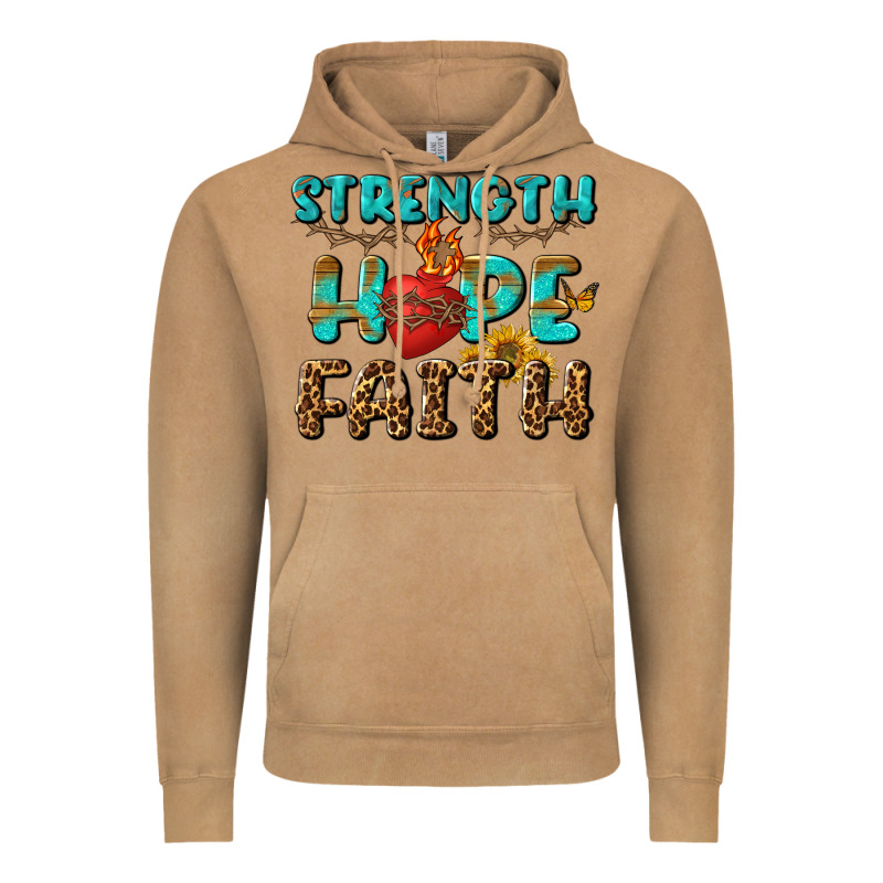 Strength Hope Faith Vintage Hoodie by BundleAndBundleShop | Teevron