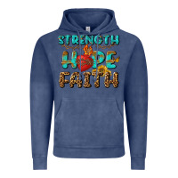 Vintage Denim Strength Hope Faith Vintage Hoodie - BundleAndBundleShop
